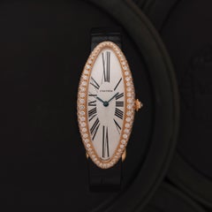 Cartier Baignoire Allongée Model 2674 18k Gold Diamond Rare made in France Watch