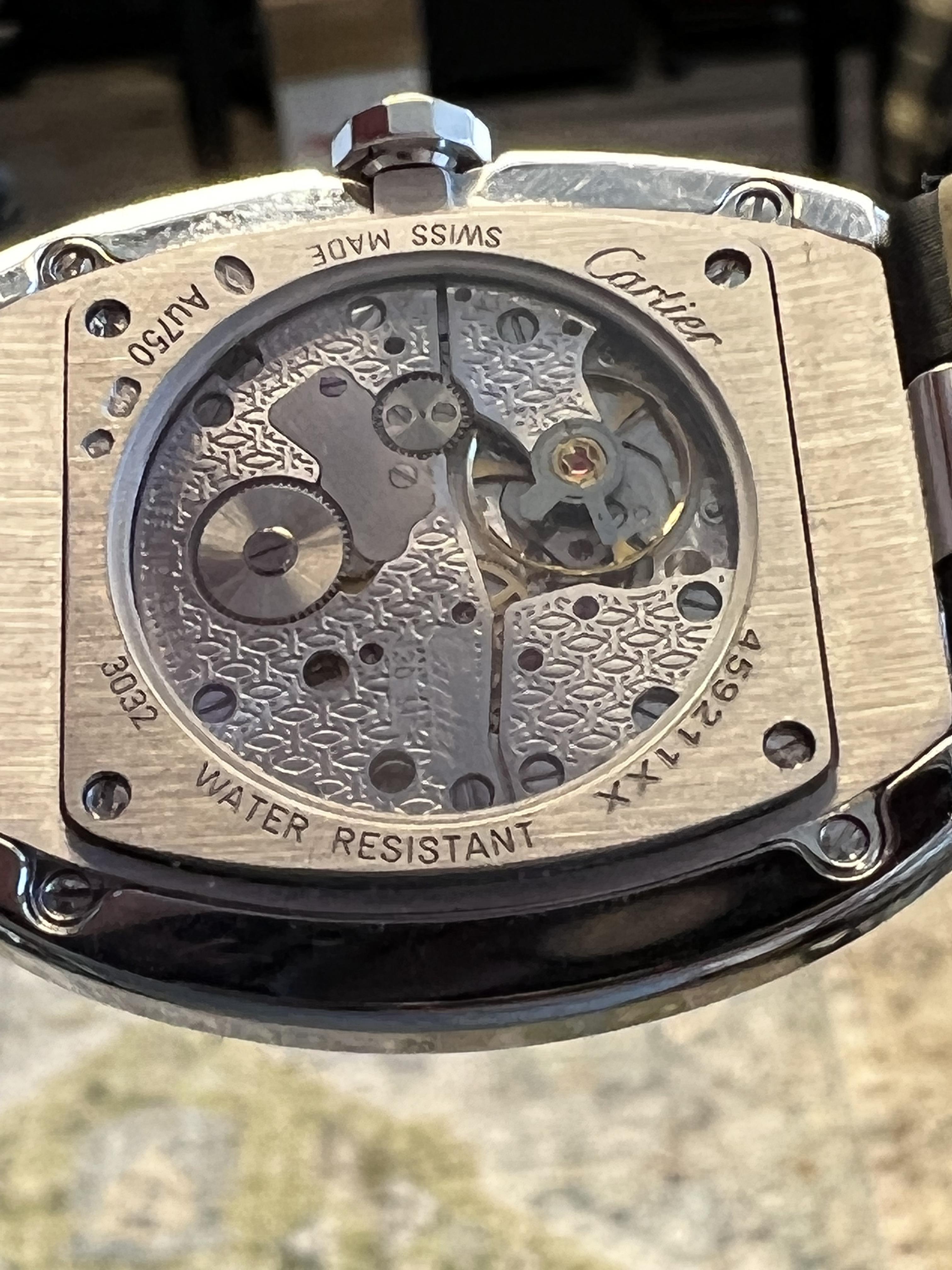Cartier Baignoire Certified Mint Complete Set With Original Receipt White Gold In Good Condition For Sale In BEVERLY HILLS, CA