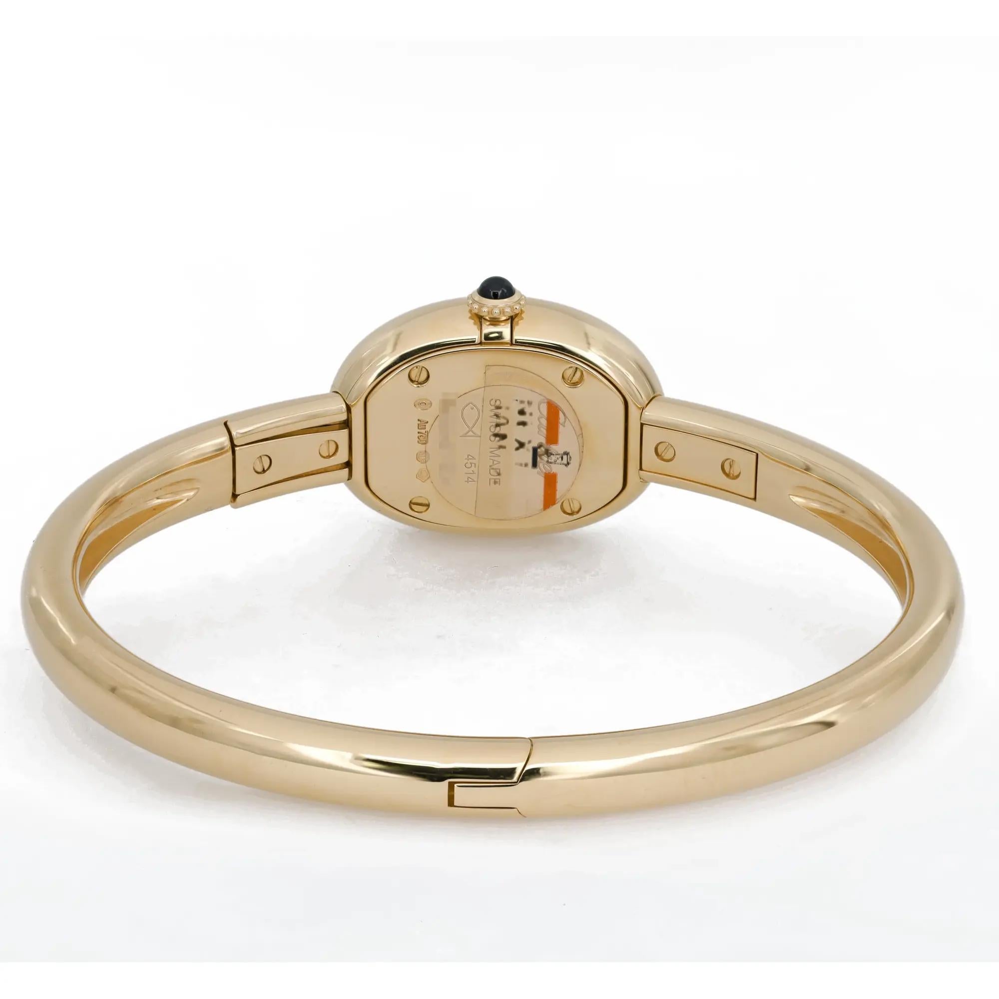 2024 Cartier Baignoire De Mini 18k Yellow Gold Silver Dial Ladies Watch GBA0021 1
