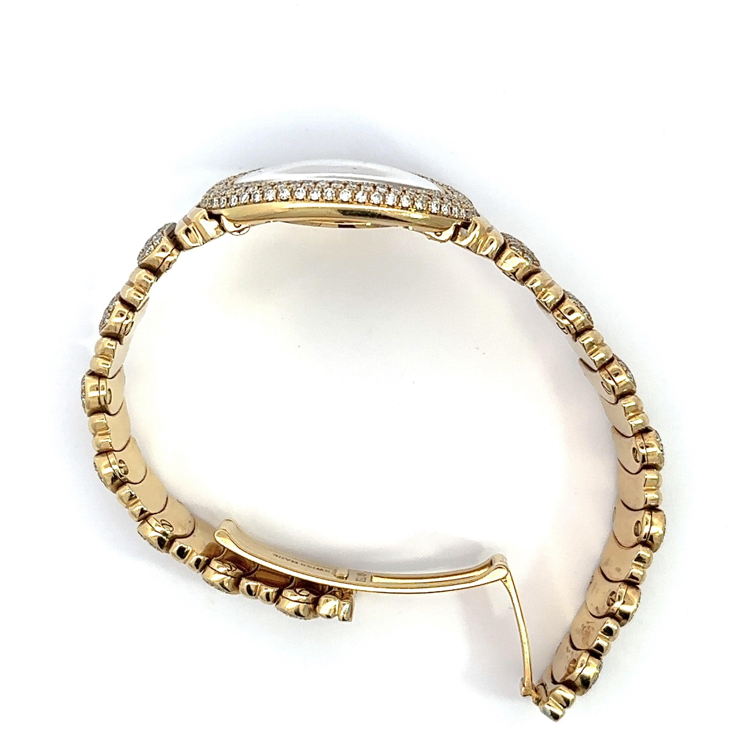 Cartier Baignoire Diamond Bezel & Band 18K Gold Watch Box & Papers 4