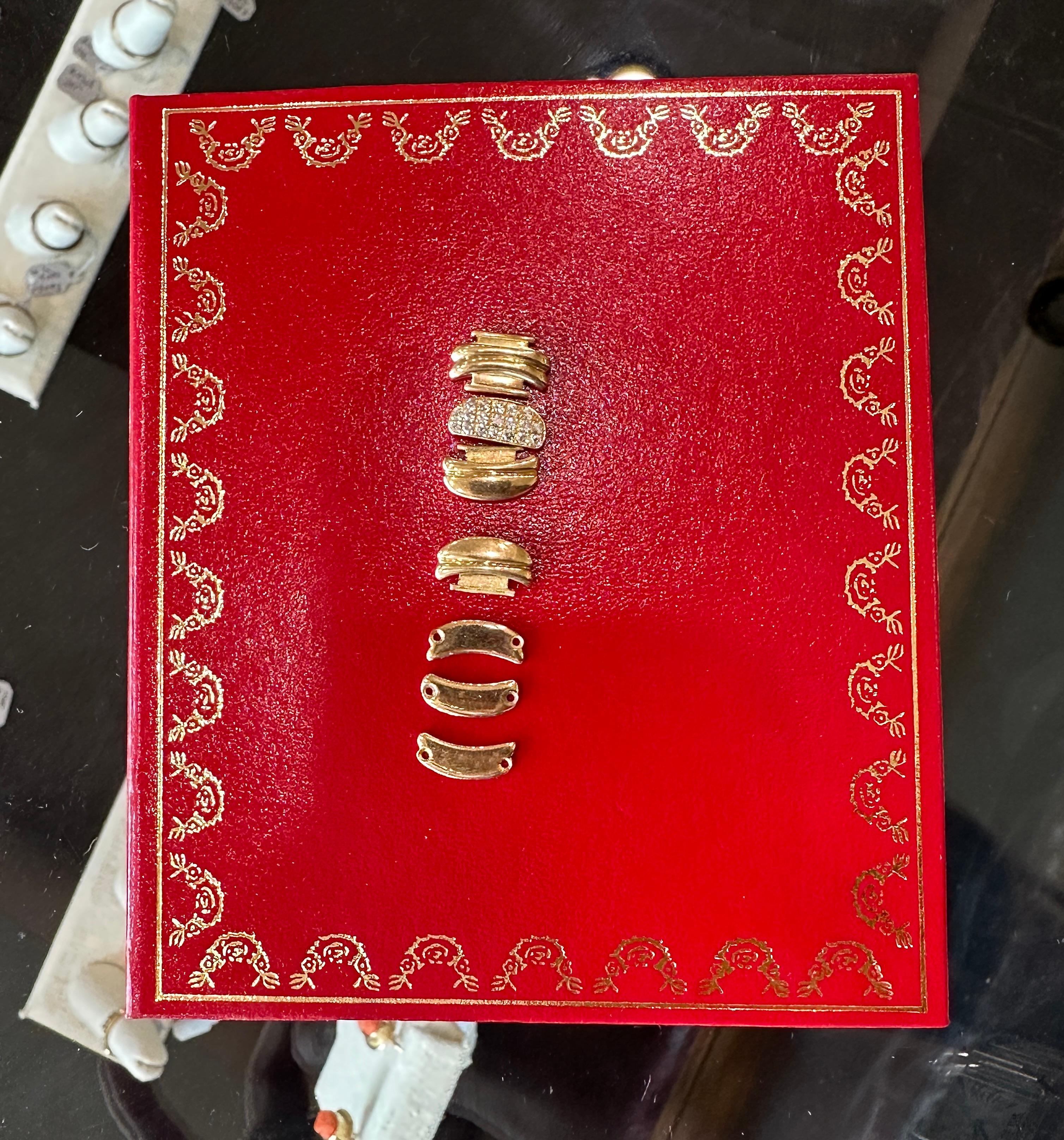 Cartier Baignoire Diamond Bezel & Band 18K Gold Watch Box & Papers 8