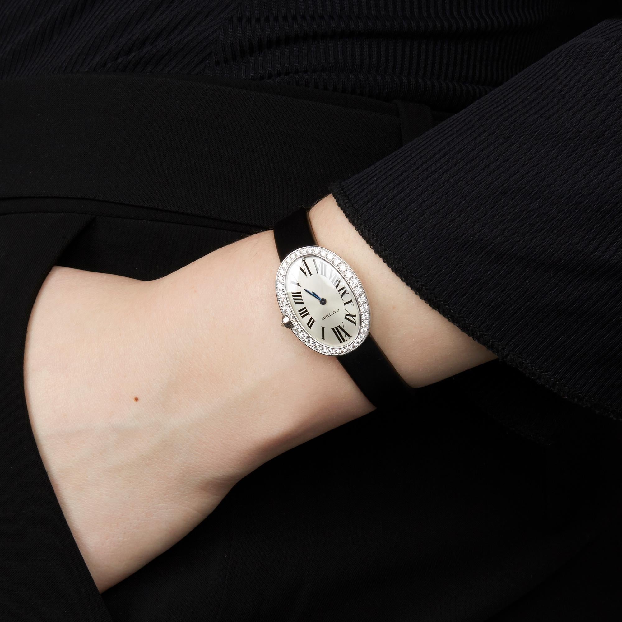 Cartier Baignoire Diamond White Gold 3065 Wristwatch 2