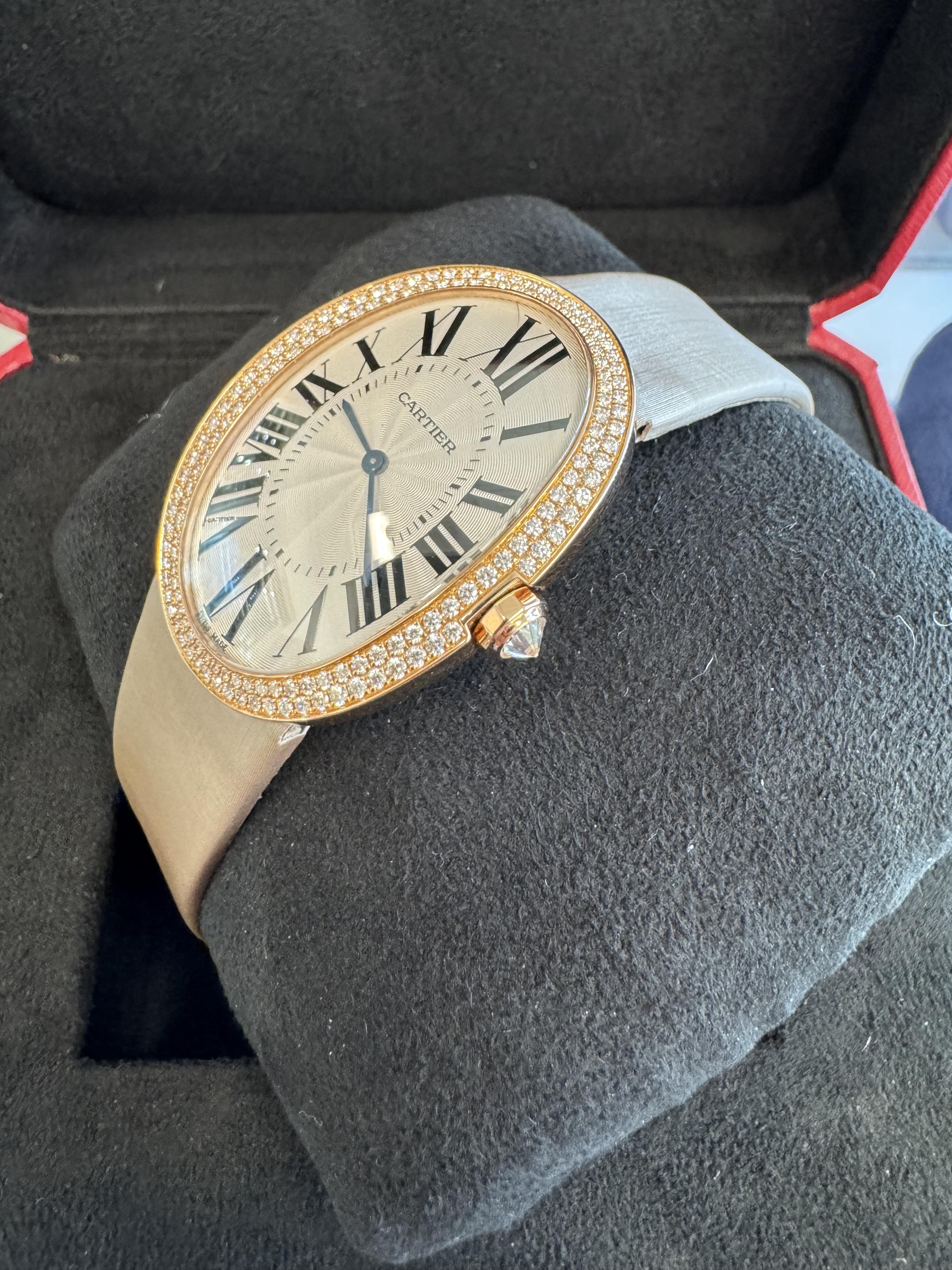 Contemporain Cartier Baignoire Factory Diamonds, bracelet en or rose 18 carats en vente