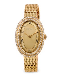 Cartier Baignoire Gold and Diamond Watch
