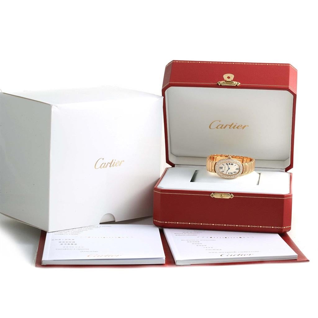 Cartier Baignoire Joaillerie 18 Karat Yellow Gold Diamond Ladies Watch, 1950 8