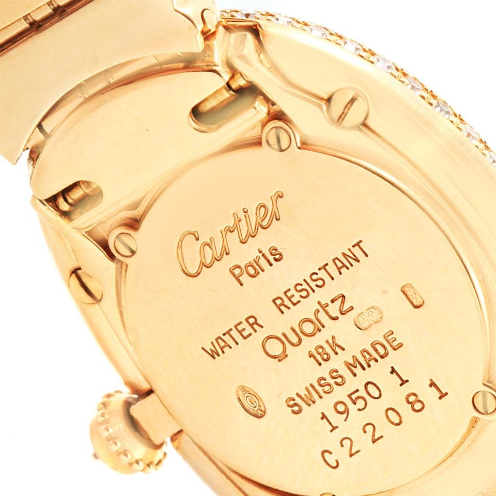 Women's Cartier Baignoire Joaillerie 18 Karat Yellow Gold Diamond Ladies Watch, 1950