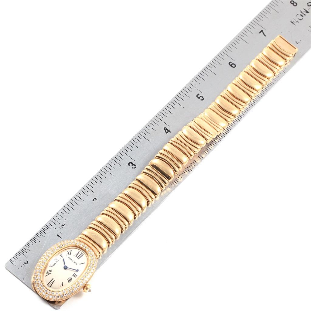 Cartier Baignoire Joaillerie 18 Karat Yellow Gold Diamond Ladies Watch, 1950 2