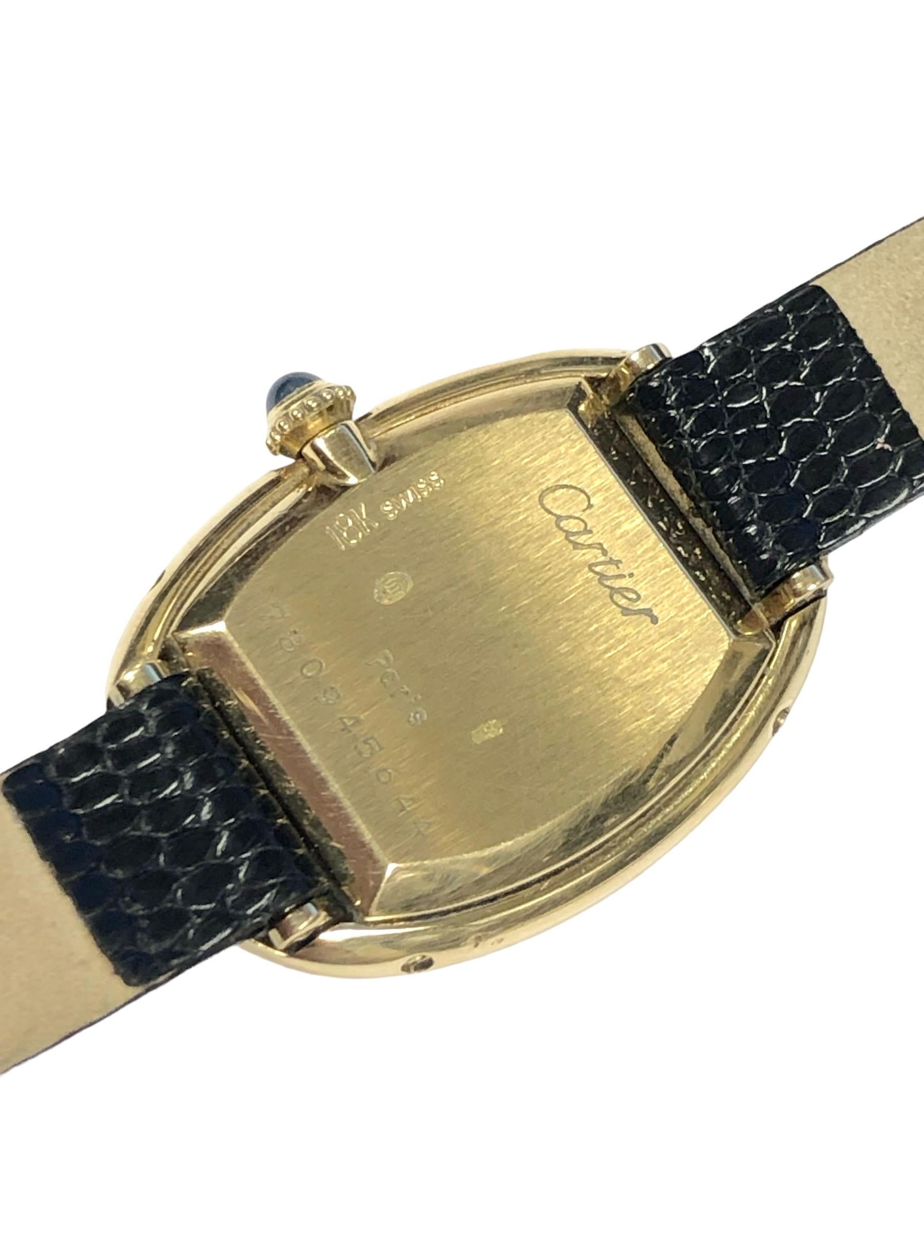Women's Cartier Baignoire Ladies Yellow Gold Mechanical Wrist Watch