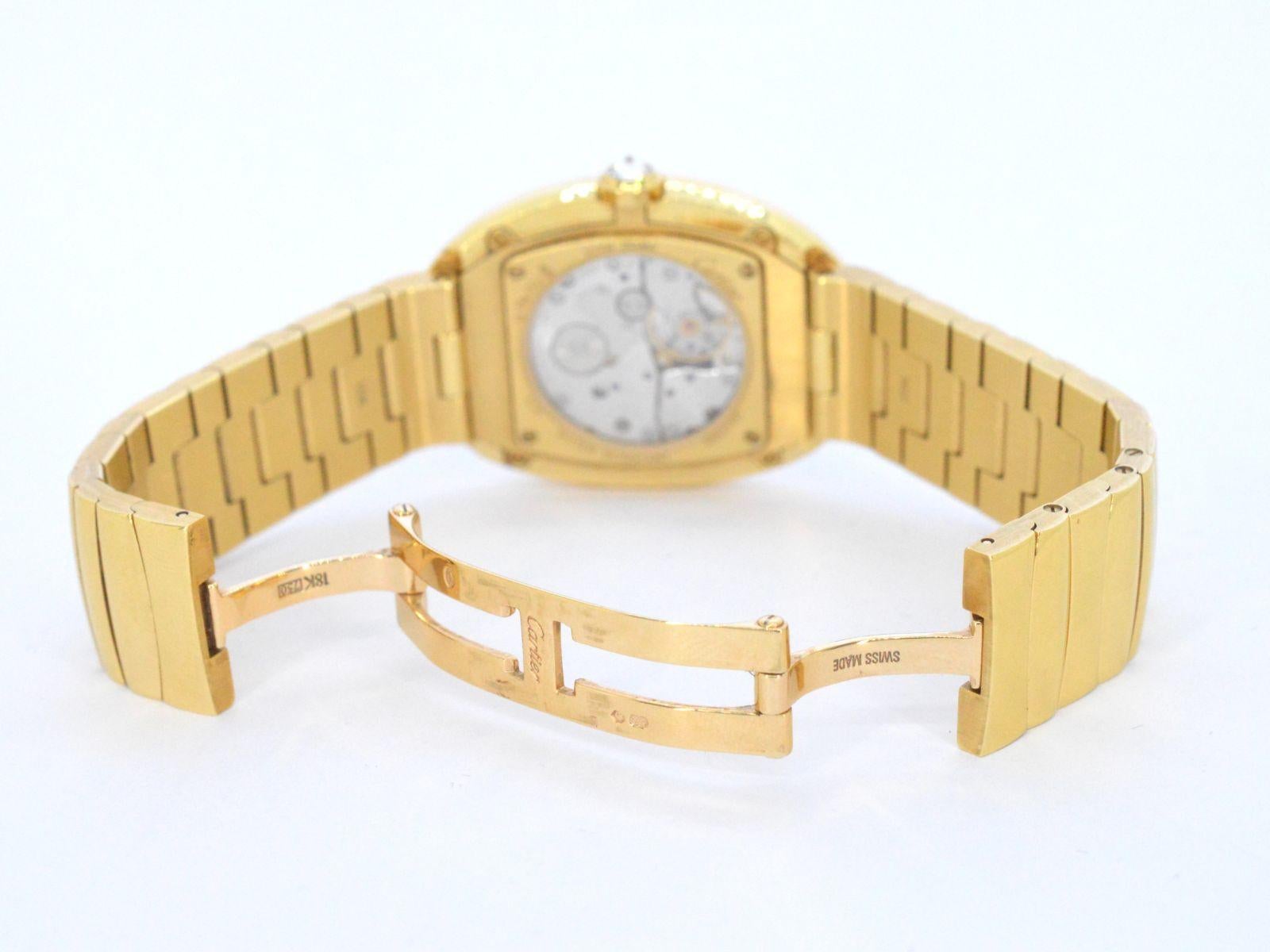 Cartier Baignoire Large 18k Gold with Diamonds WB520003 In Excellent Condition In AMSTELVEEN, NH