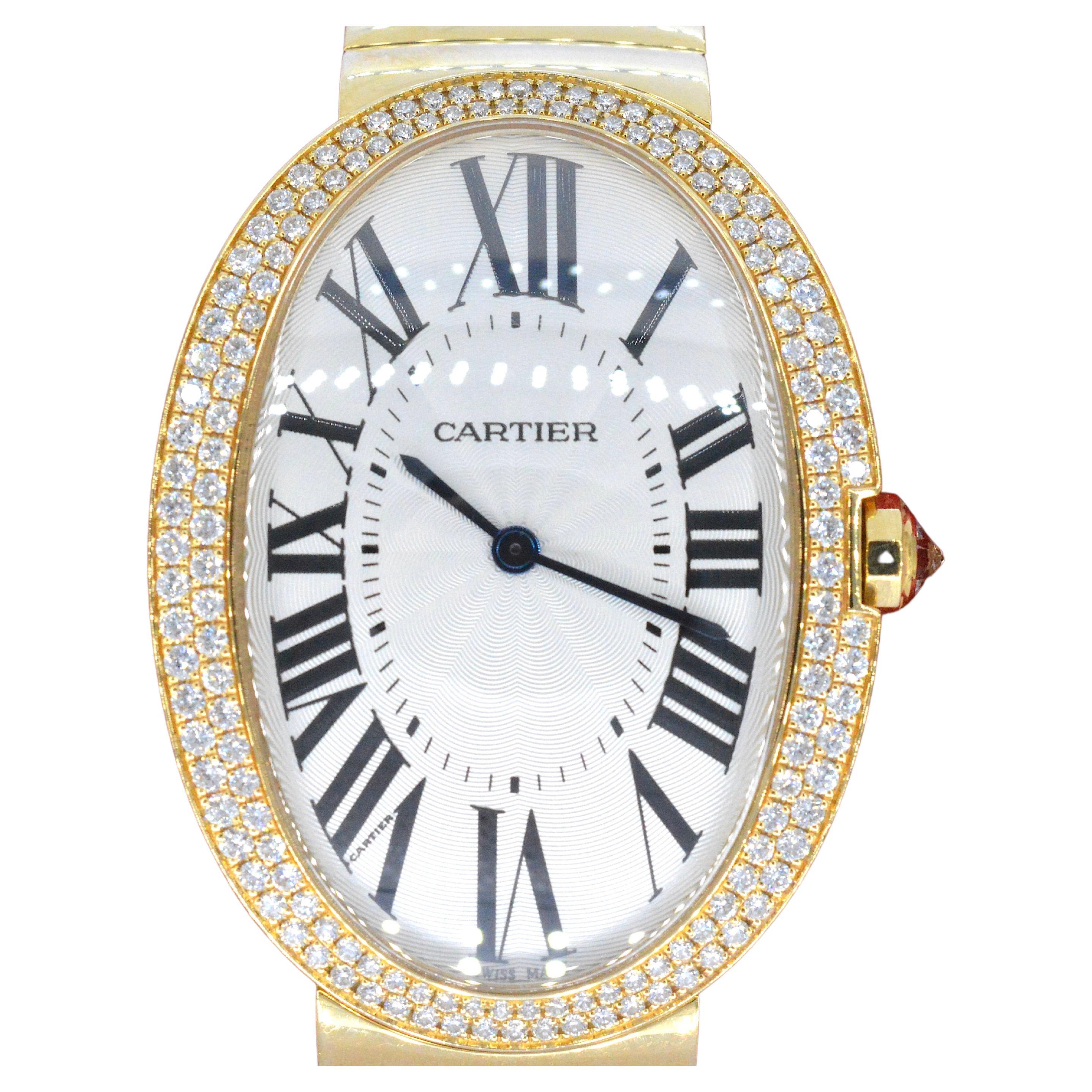 Cartier Grand Baignoire en or 18 carats avec diamants WB520003