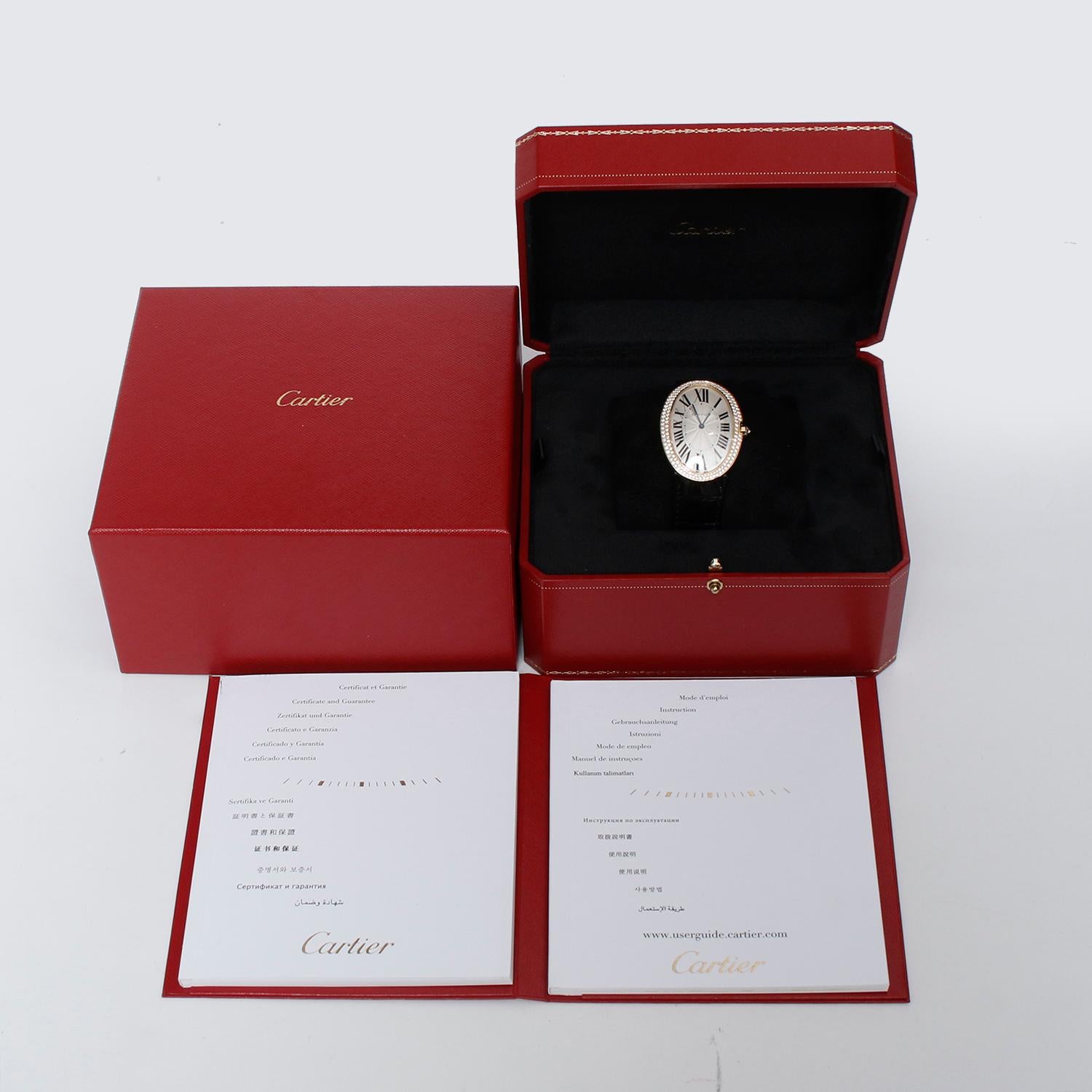 Cartier Baignoire Large 18K Yellow Gold Watch WB520022 3031 In Excellent Condition In Dallas, TX