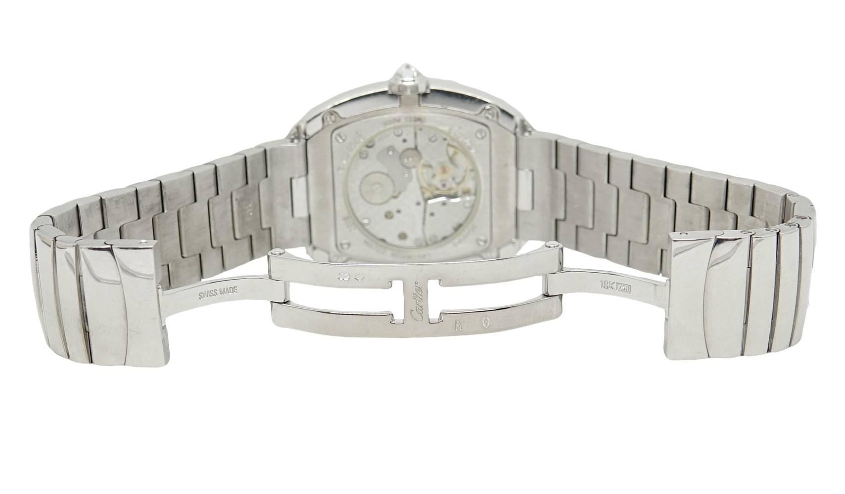Cartier Baignoire Large Diamond Bezel White Gold Wristwatch WB520010 1
