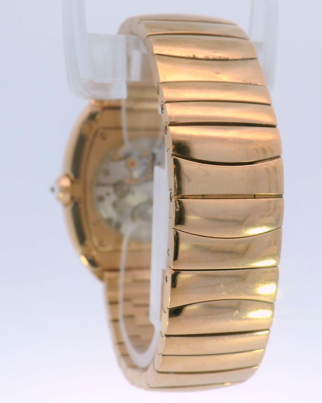 Cartier Baignoire Large WB520003 Diamond 18K Rose W/Box & Papers. In Excellent Condition For Sale In Great Neck Plaza, NY