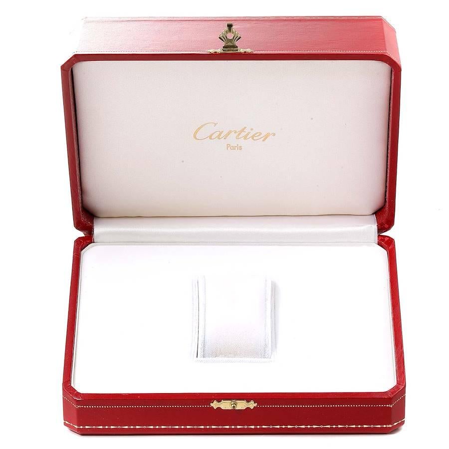 Cartier Cartier Baignoire Große Weißgold Diamant Damenuhr WB520009 5