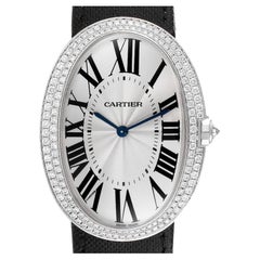 Cartier Baignoire Large White Gold Diamond Ladies Watch WB520009