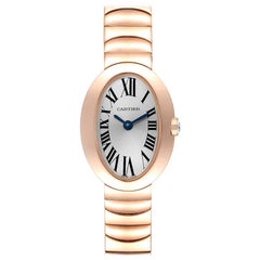 Cartier Montre Baignoire Mini en or rose 18 carats pour femme W8000015 avec boîte et papiers d'origine