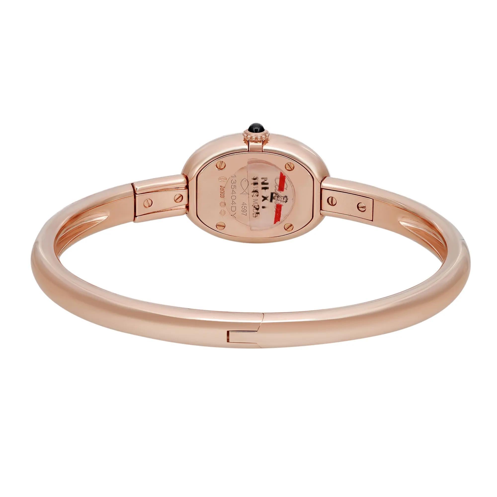 Reloj de cuarzo Cartier Baignoire Mini para señora, esfera plateada, oro rosa de 18 quilates WGBA0036 1