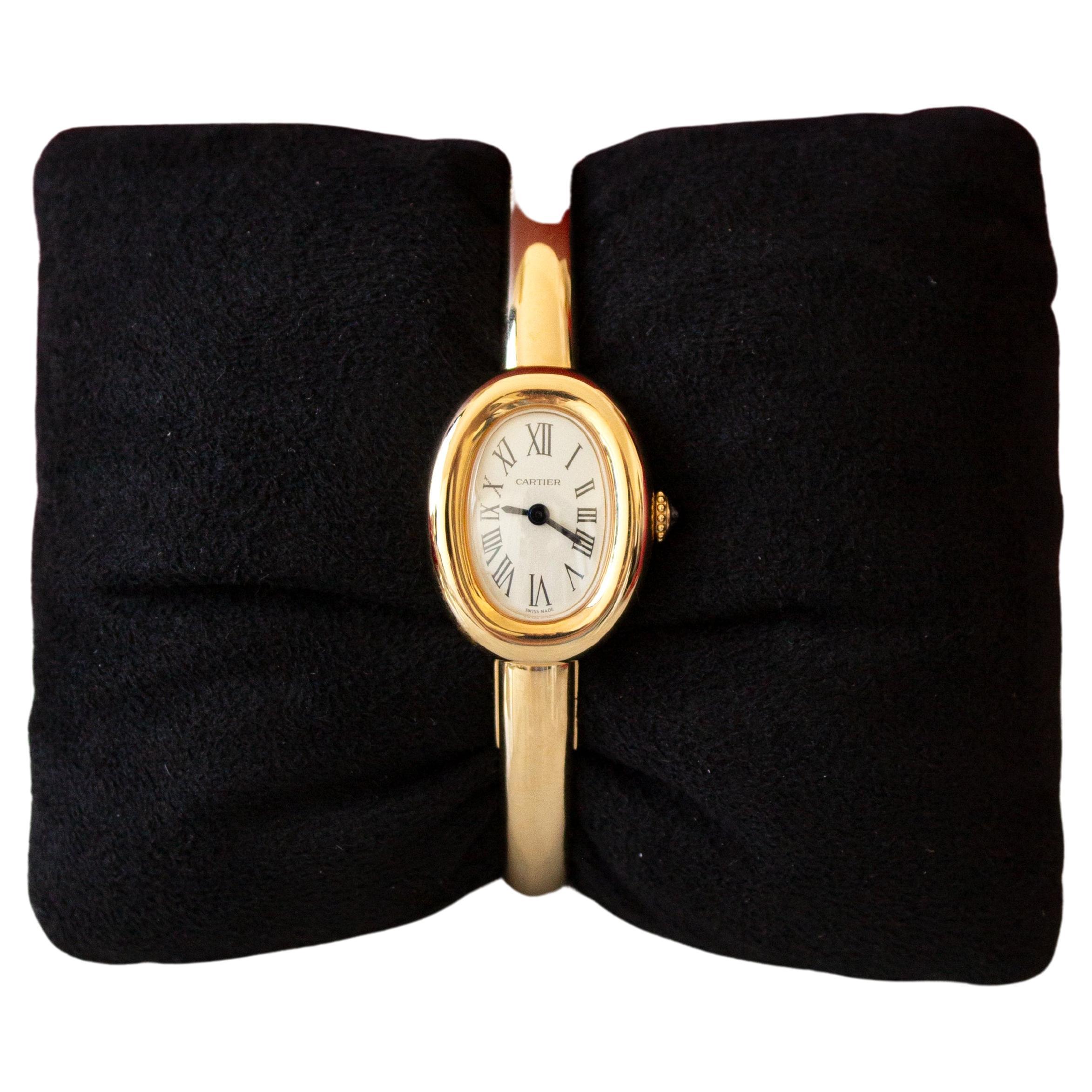 Cartier Baignoire Mini Orologio Bangle in oro giallo 18 carati 17