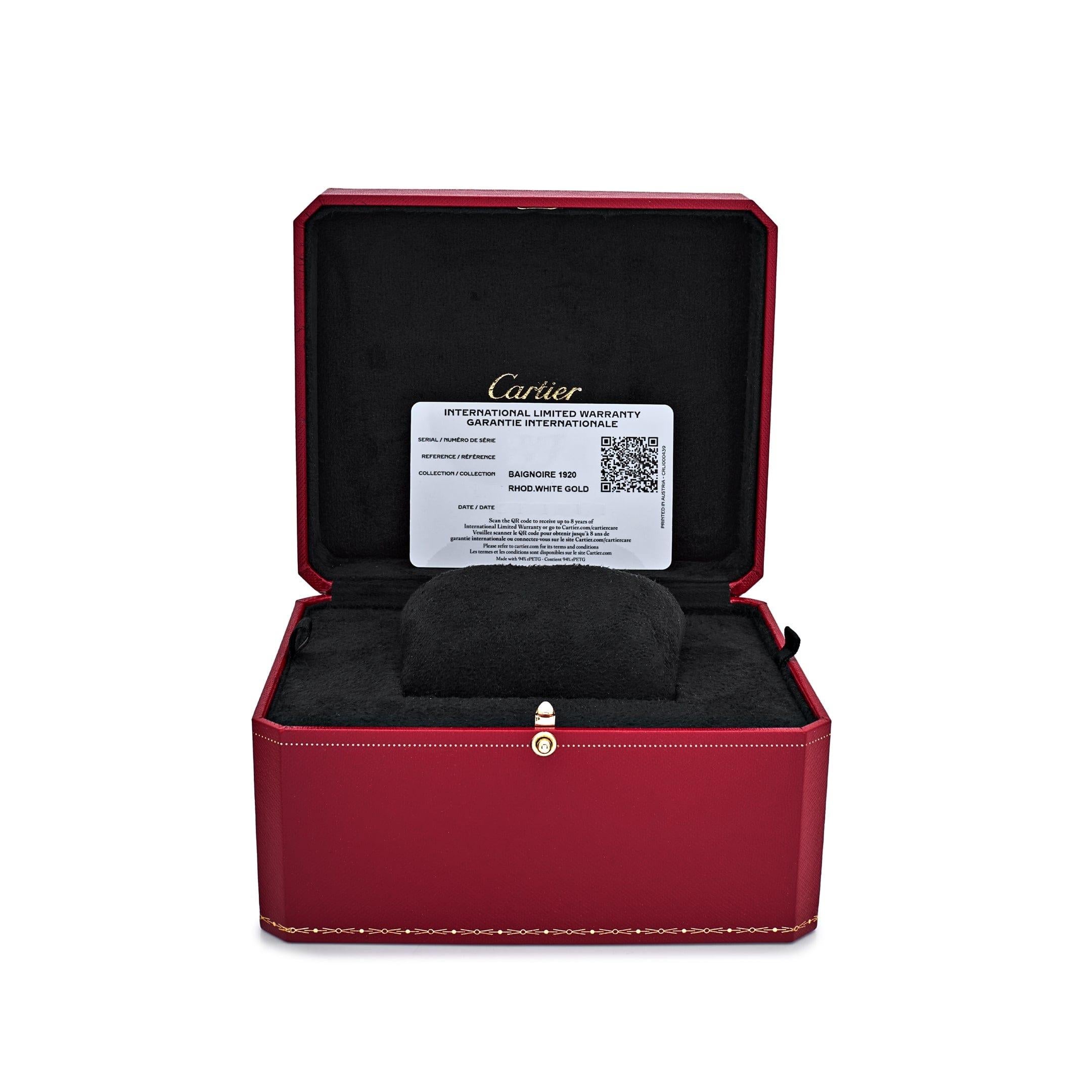 Cartier Baignoire Mini HPI01773 Oro bianco rodiato con diamanti al quarzo (2025) in vendita 3