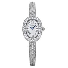 Cartier Baignoire Mini HPI01773 Oro bianco rodiato con diamanti al quarzo (2025)