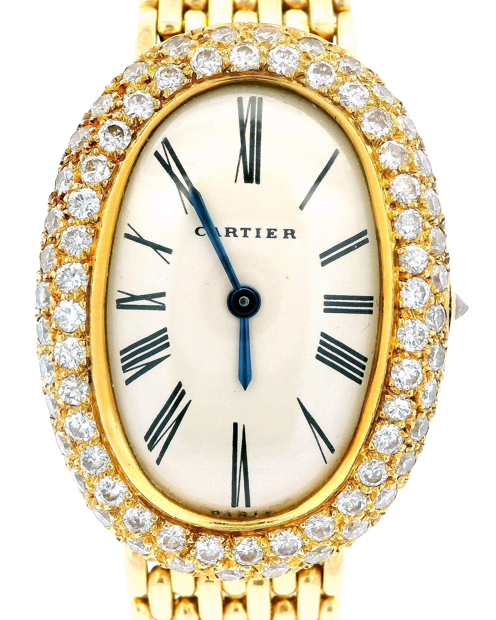 Cartier Baignoire Paris Bracciale Gran De Ris in oro giallo 18 carati e diamanti di fabbrica in vendita 8