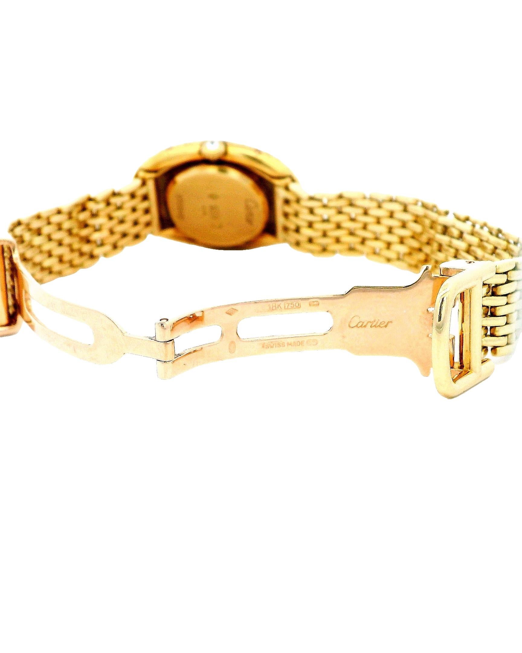Cartier Baignoire Paris Bracciale Gran De Ris in oro giallo 18 carati e diamanti di fabbrica in vendita 9