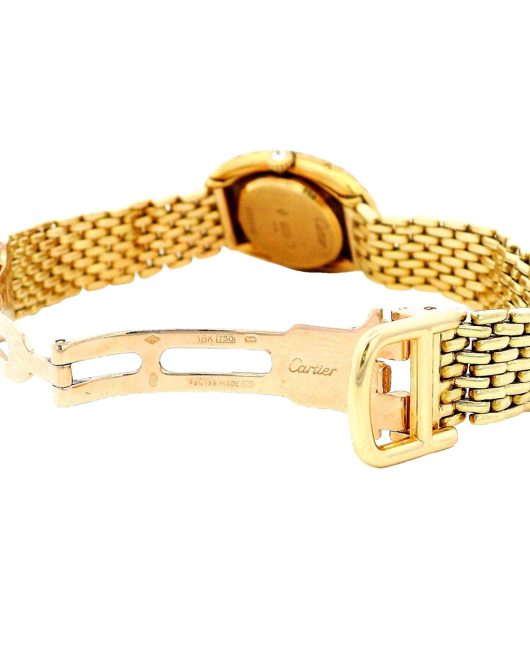 Cartier Baignoire Paris Bracciale Gran De Ris in oro giallo 18 carati e diamanti di fabbrica in vendita 10