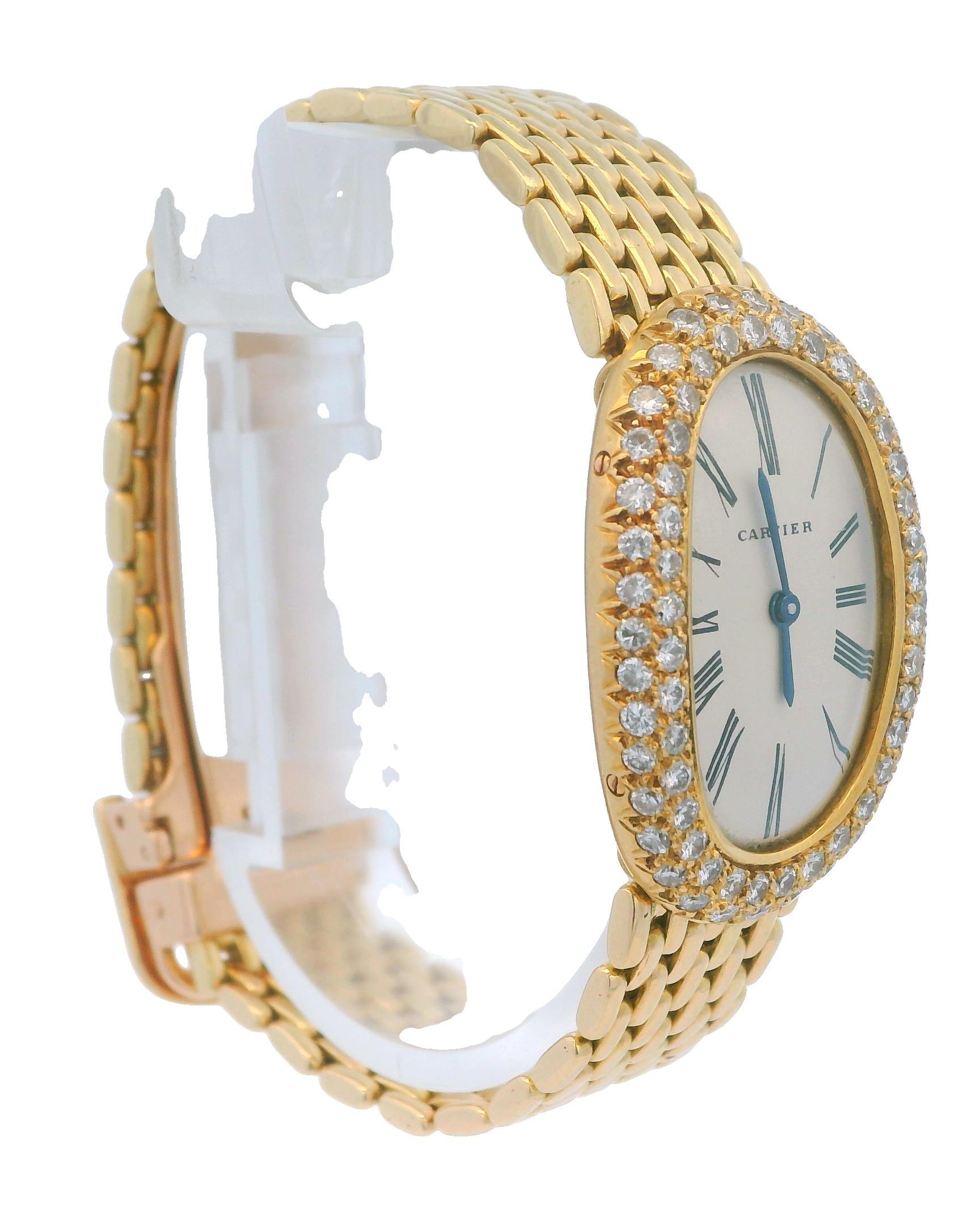 Cartier Baignoire Paris Bracciale Gran De Ris in oro giallo 18 carati e diamanti di fabbrica in vendita 2