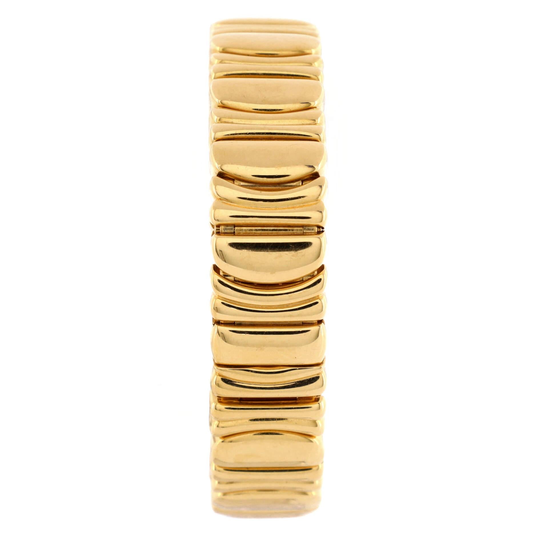 Cartier: Gelbgold-Uhr Baignoire mit Quarz 18 für Damen oder Herren