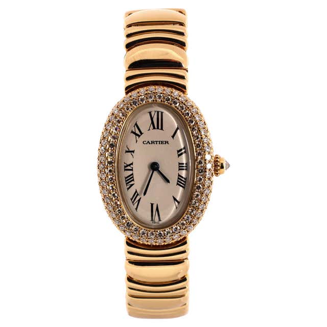 Cartier Gold and Diamond Baignoire Watch For Sale at 1stDibs | cartier ...
