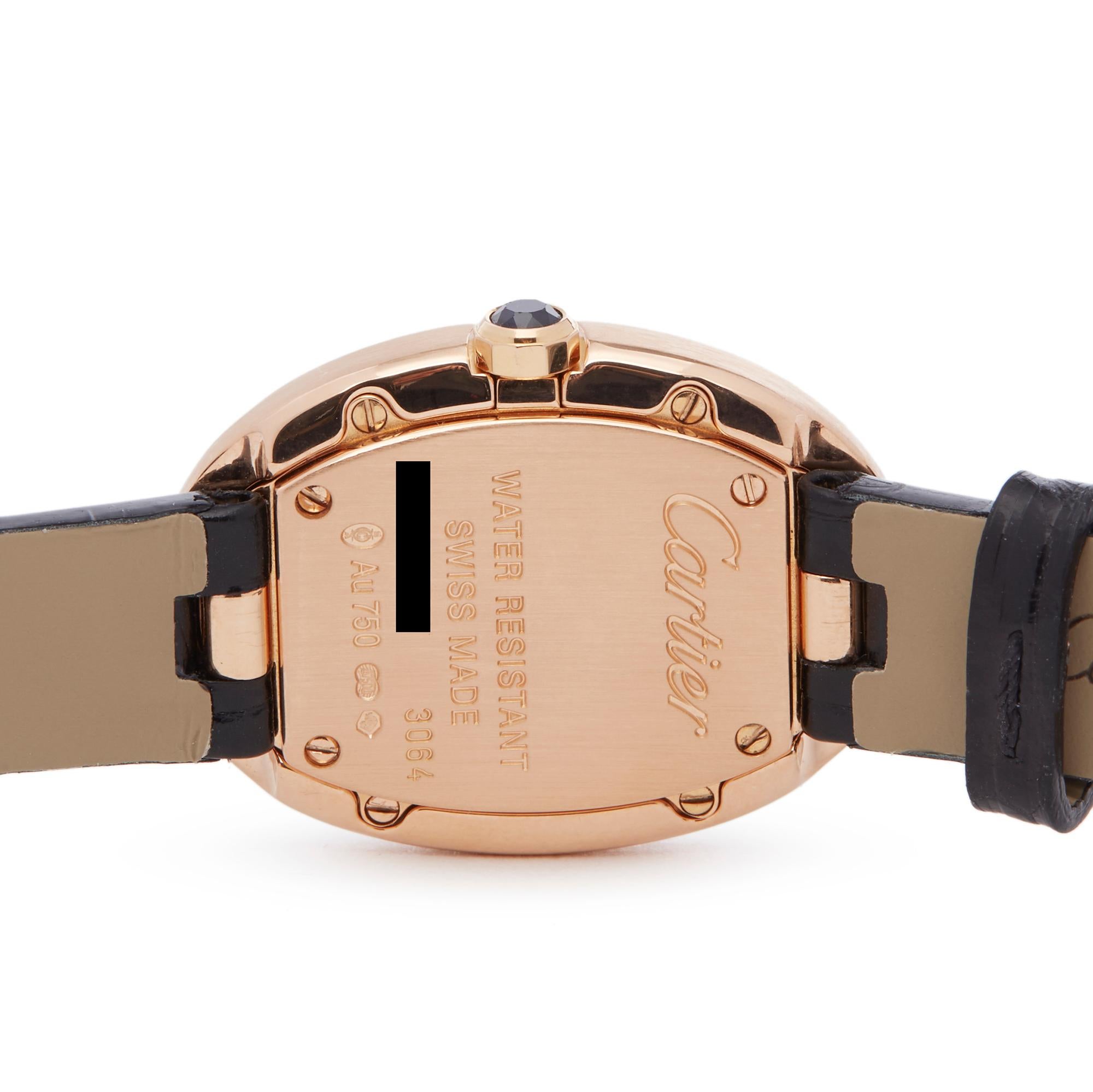 Cartier Baignoire Rose Gold 3064 Wristwatch In Excellent Condition In Bishops Stortford, Hertfordshire