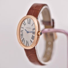 Cartier Baignoire Small Model 18k Rose Gold on Leather W8000007