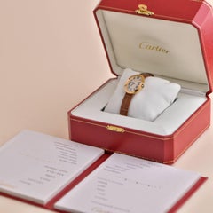 Cartier Baignoire Small Model 18k Yellow Gold on Leather W8000009