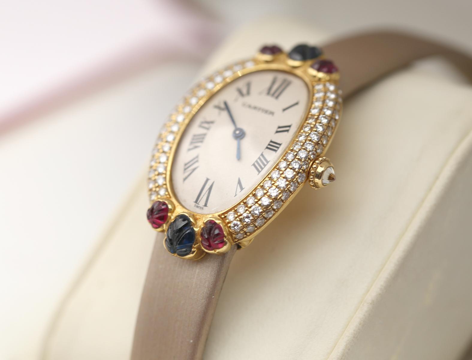 Cartier Baignoire Tutti Frutti, boîte limitée 18 carats, diamants, rubis et saphirs, 1990 5