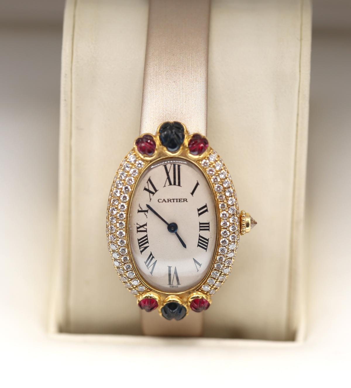 Cartier Baignoire Tutti Frutti, boîte limitée 18 carats, diamants, rubis et saphirs, 1990 6