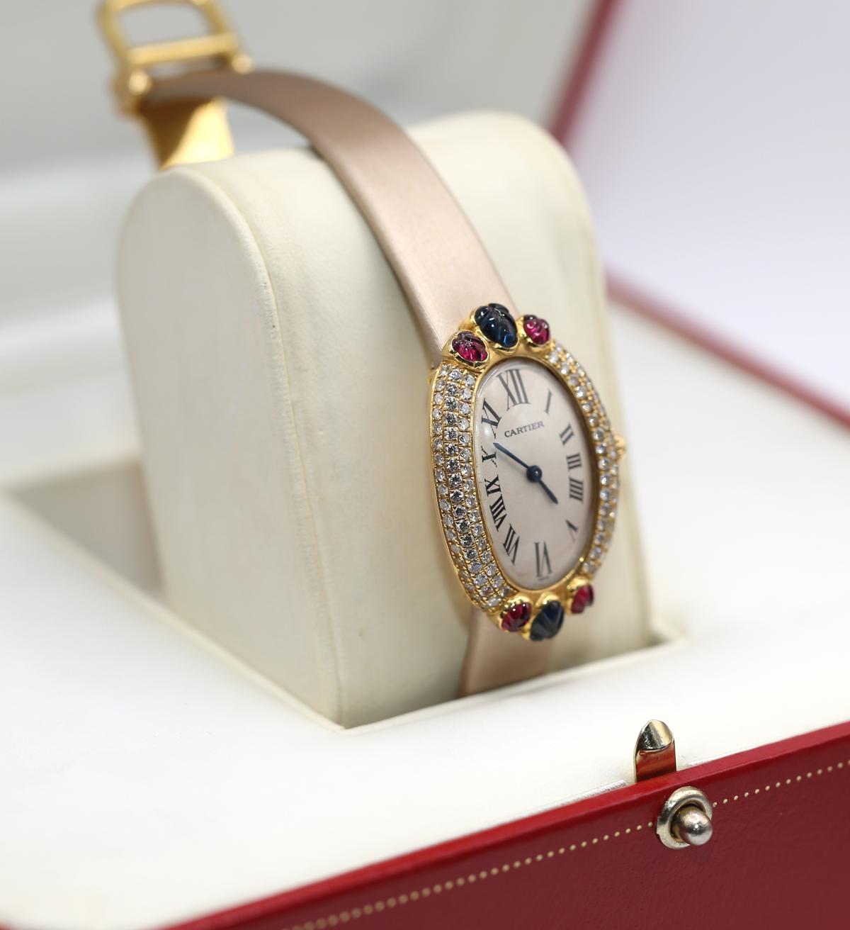 Cartier Baignoire Tutti Frutti, boîte limitée 18 carats, diamants, rubis et saphirs, 1990 7