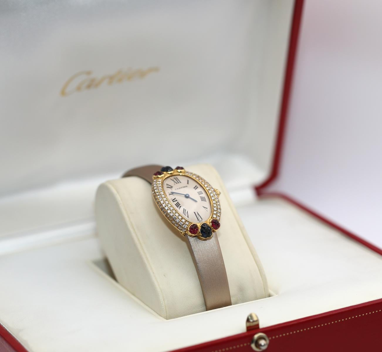 Cartier Baignoire Tutti Frutti, boîte limitée 18 carats, diamants, rubis et saphirs, 1990 3
