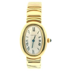 Cartier Baignoire W15005D8 18K Yellow Gold Ladies Watch W/Service papers
