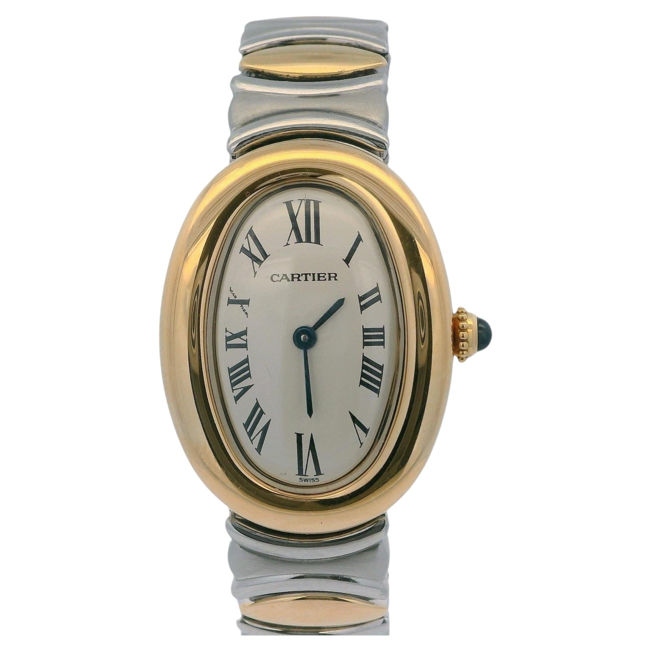 Reloj Cartier Baignoire W15045D8 Acero Oro Amarillo 18k Mujer