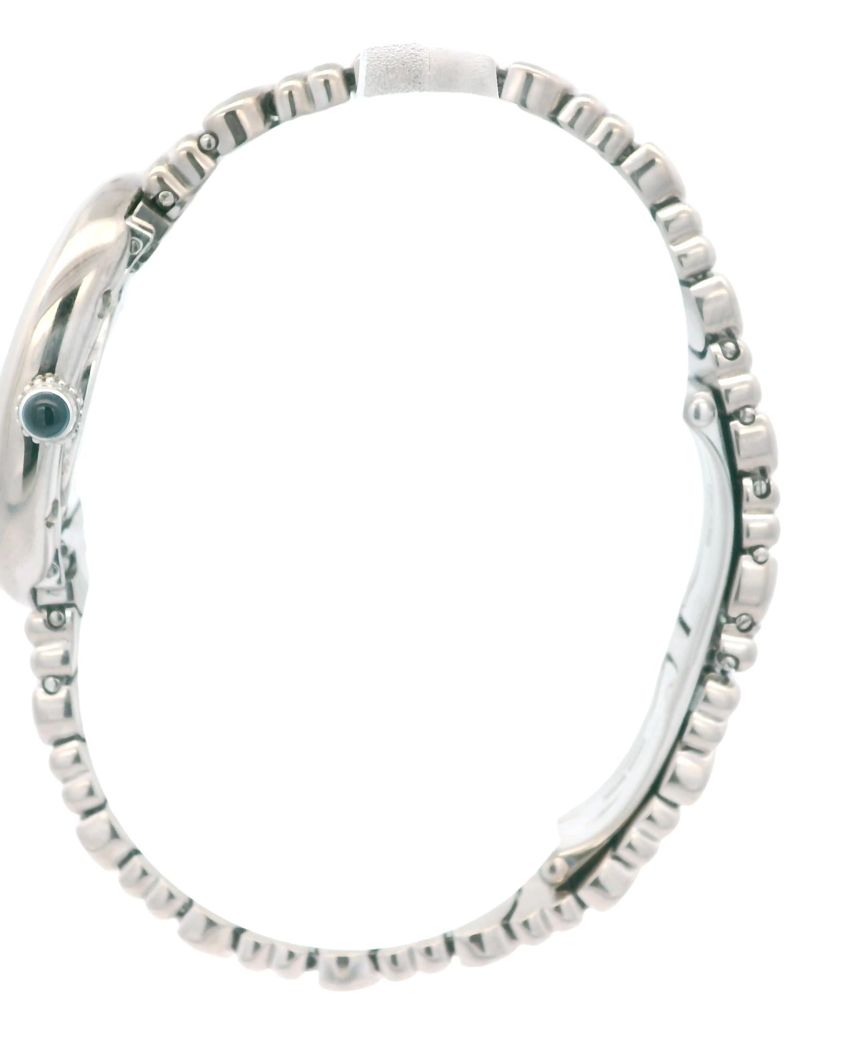 Cartier Baignoire W15133L2 18K White Gold Ladies Watch For Sale 3