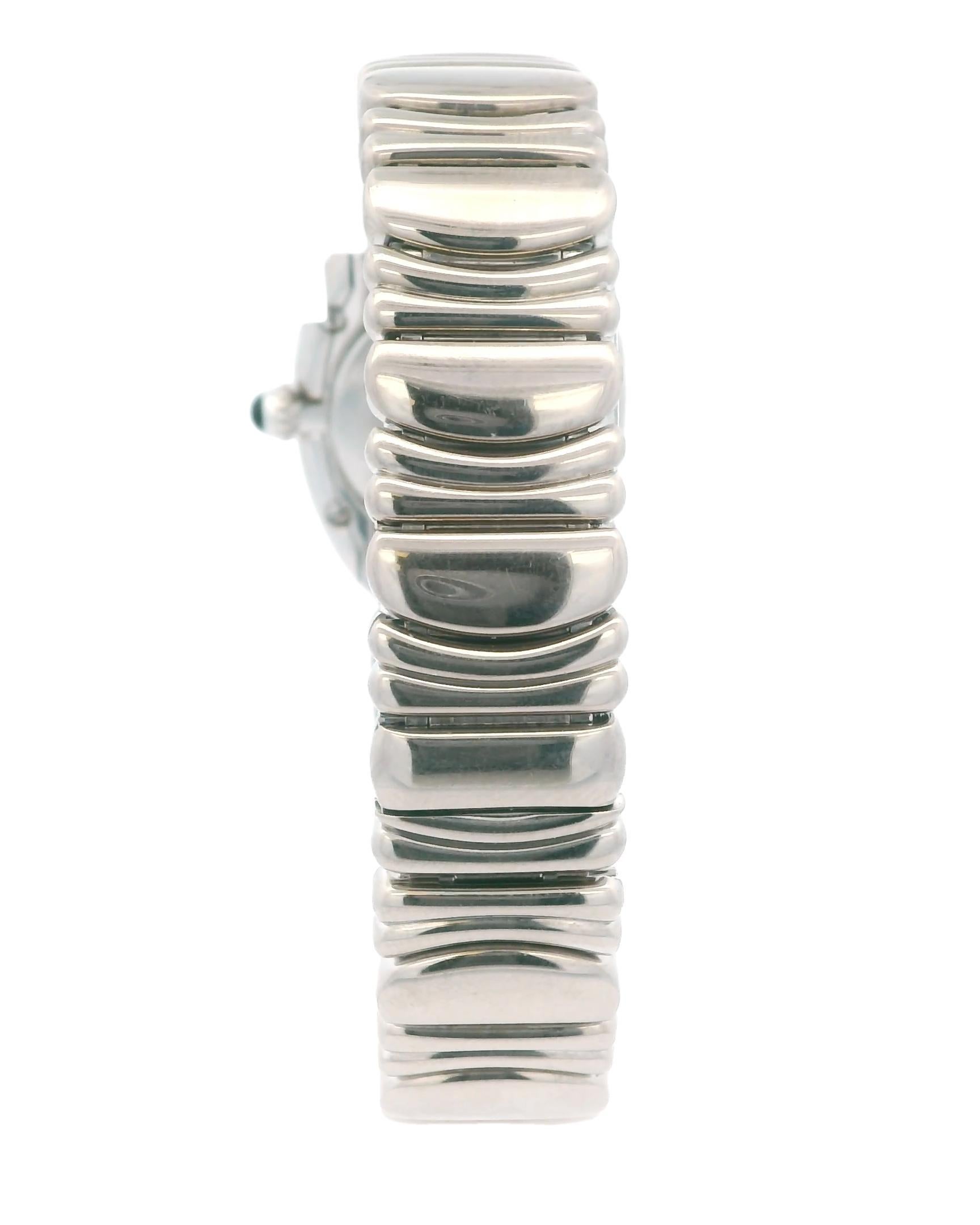 Cartier Baignoire W15133L2 18K White Gold Ladies Watch For Sale 4