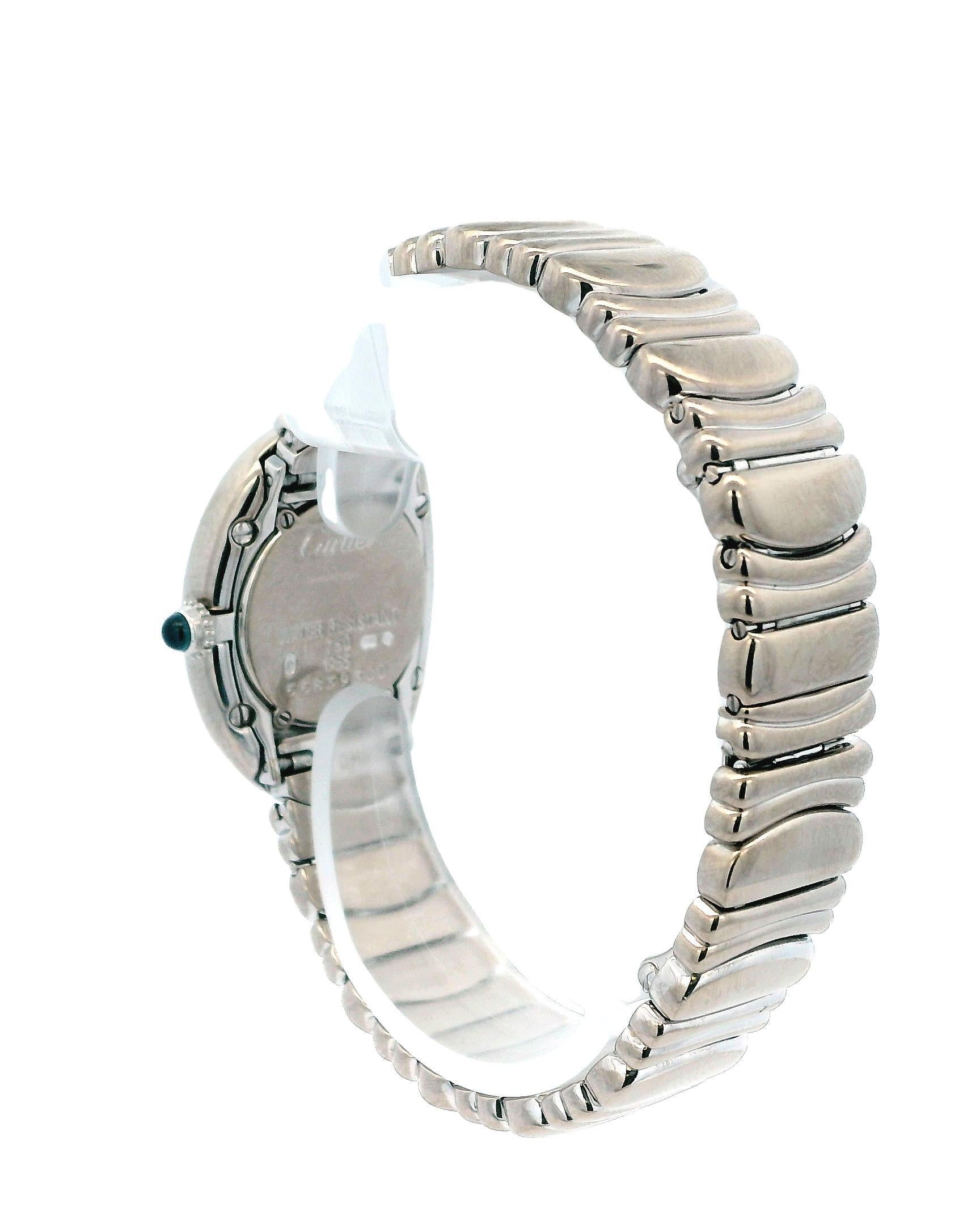 Women's Cartier Baignoire W15133L2 18K white Ladies Watch For Sale