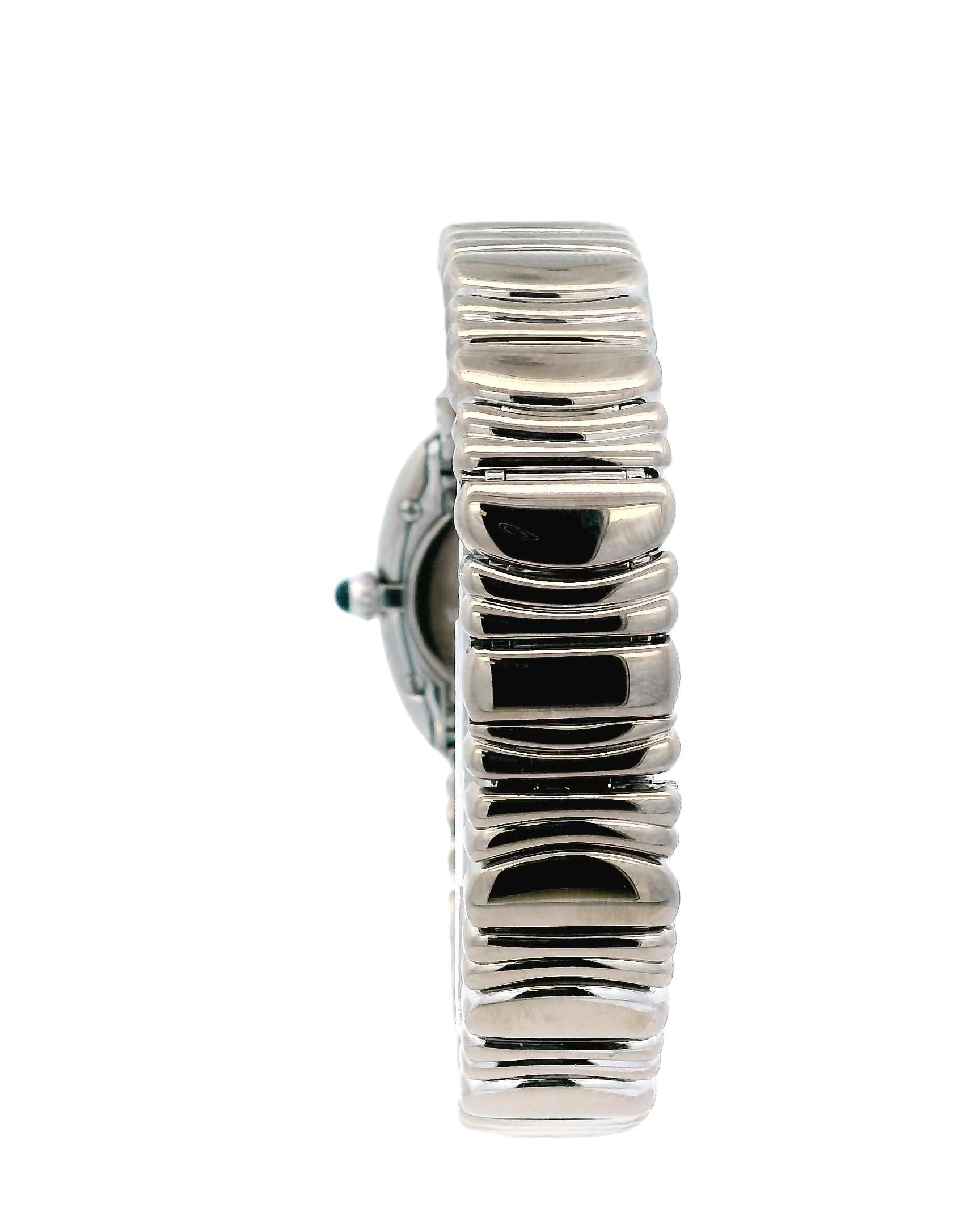 Cartier Baignoire W15133L2 18K white Ladies Watch For Sale 3