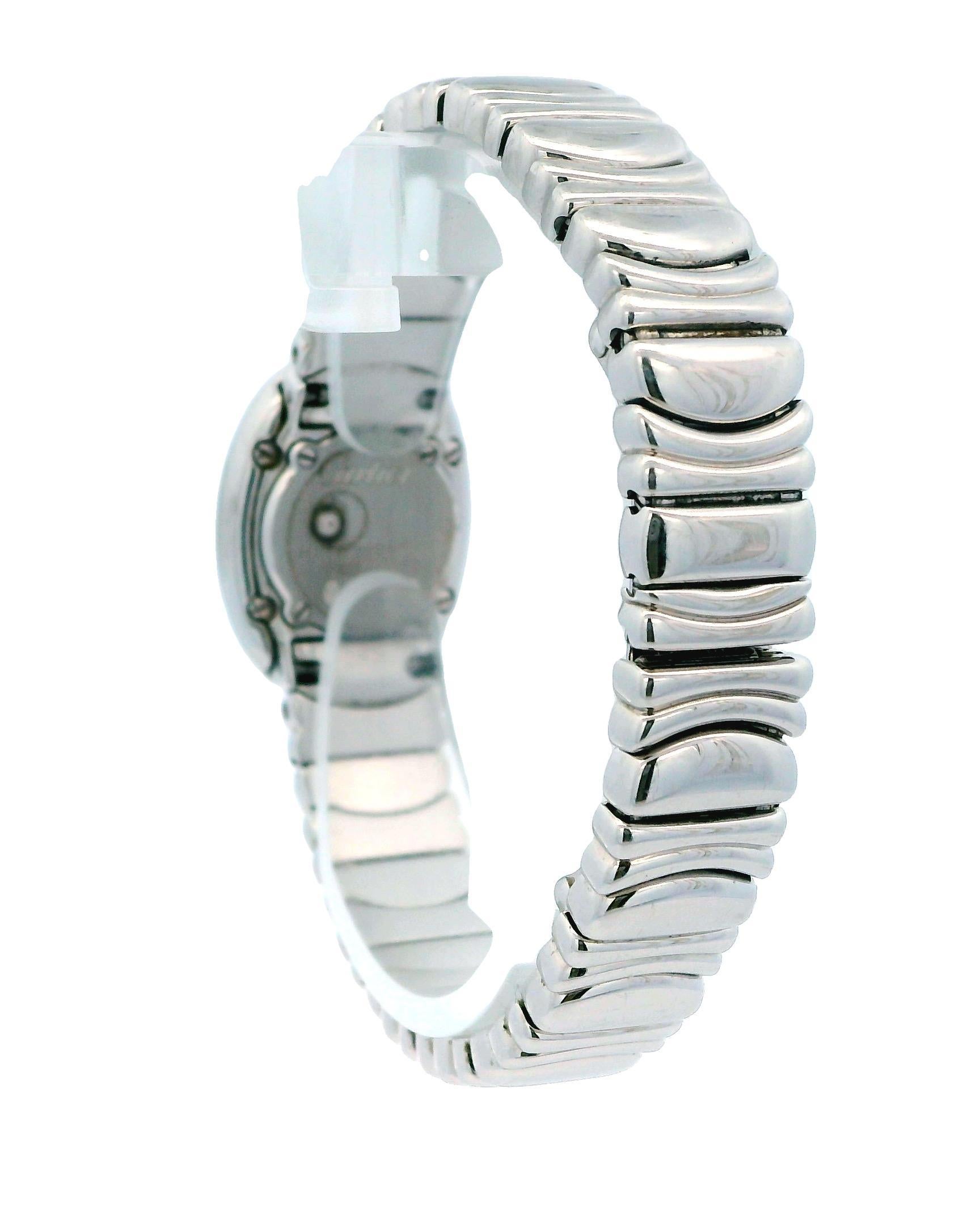 Women's Cartier Baignoire W15189L2 Mini 18K White Gold Pave Case Box & Papers