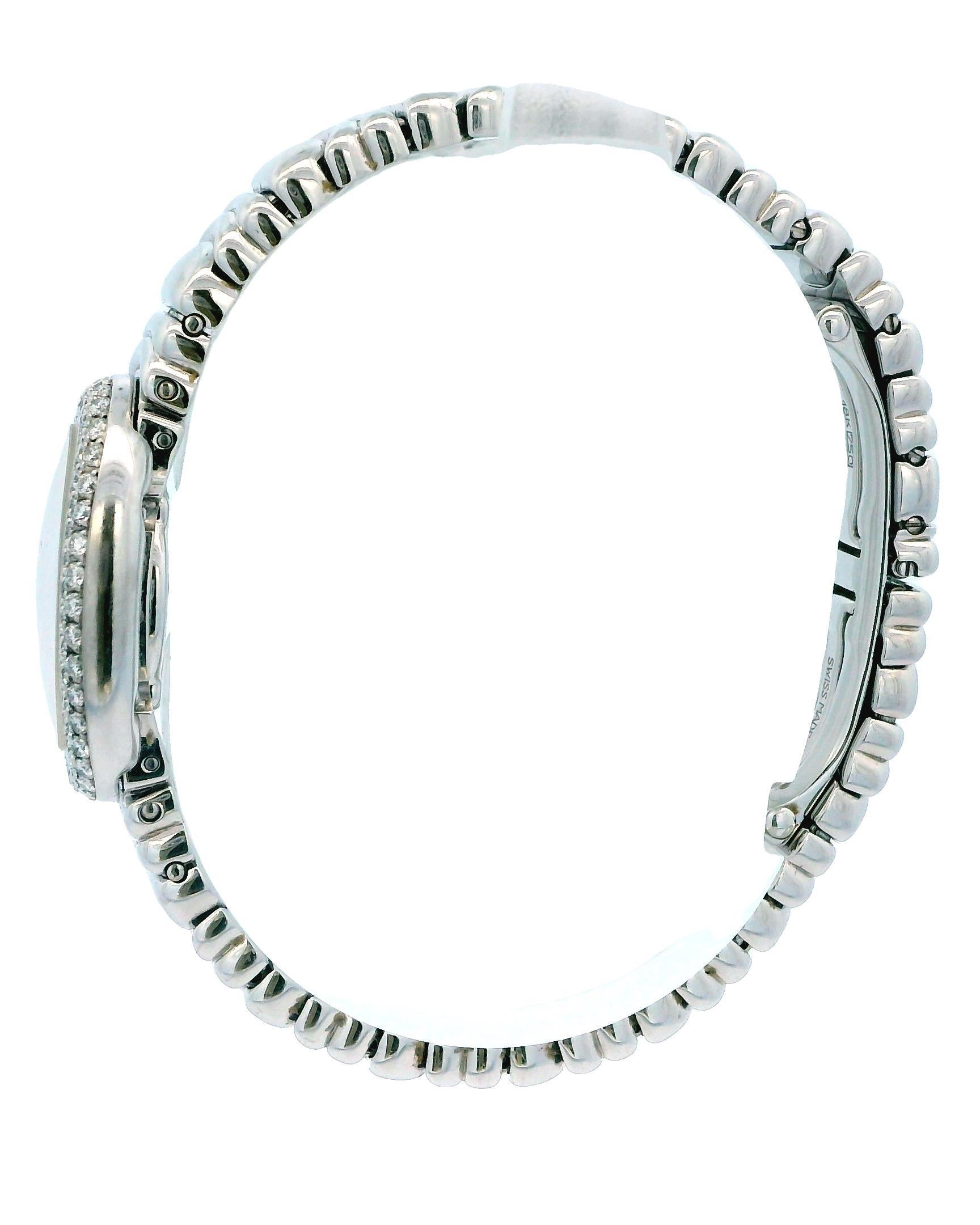 Cartier Baignoire W15189L2 Mini 18K White Gold Pave Case Box & Papers 1