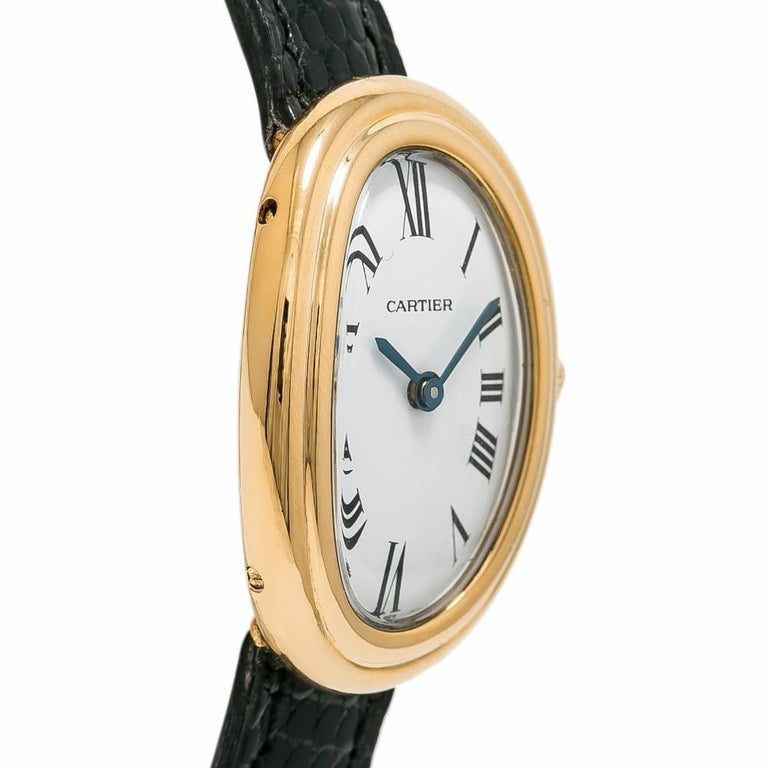 Cartier Baignoire W8000009 Womens Vintage Winding Watch 18 Karat Yellow ...
