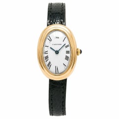 Cartier Baignoire W8000009 Womens Vintage Winding Watch 18 Karat Yellow Gold
