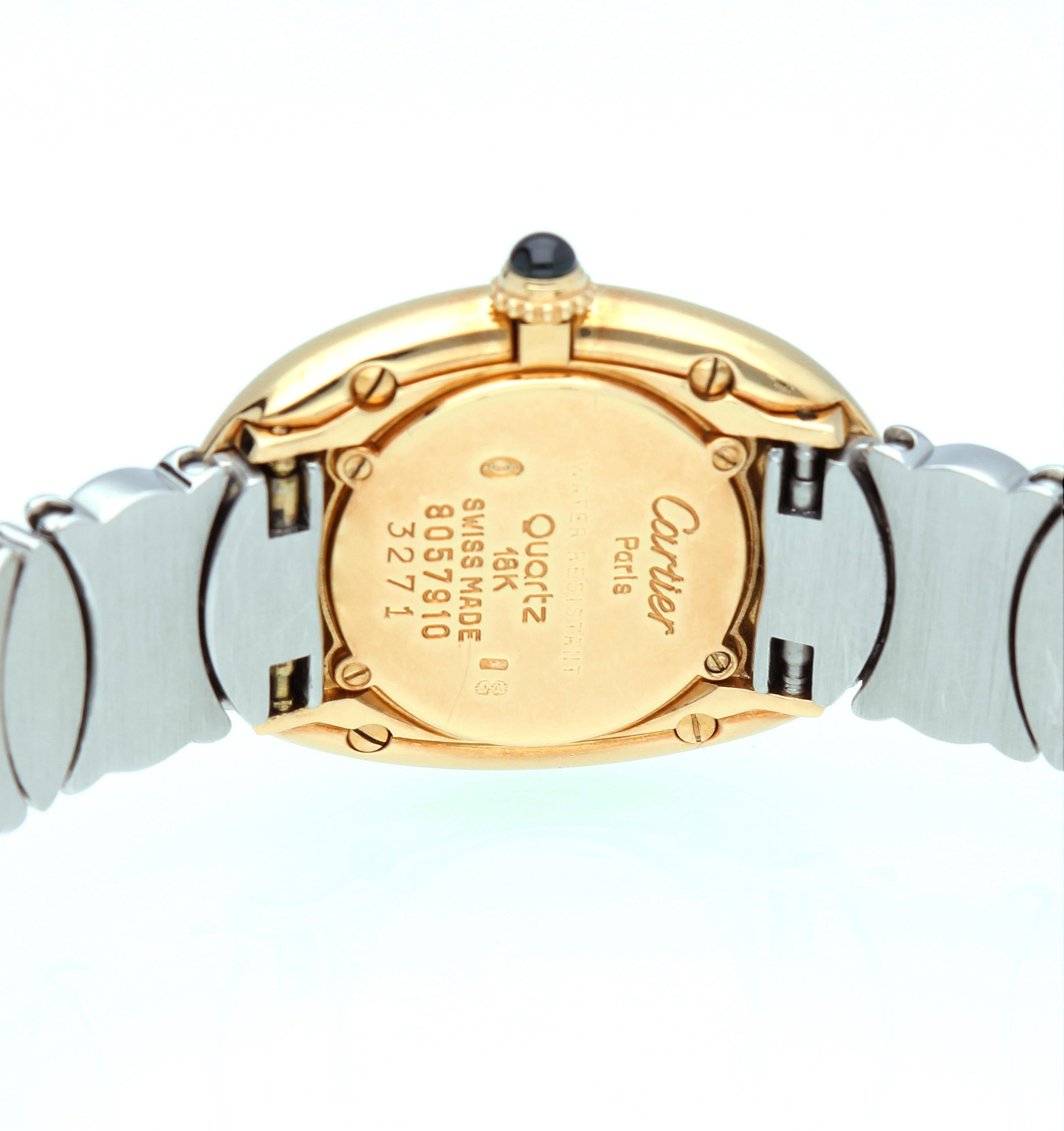 Cartier Baignoire Watch, 18 Kt Gold Case, Steel and Gold Bracelet 5