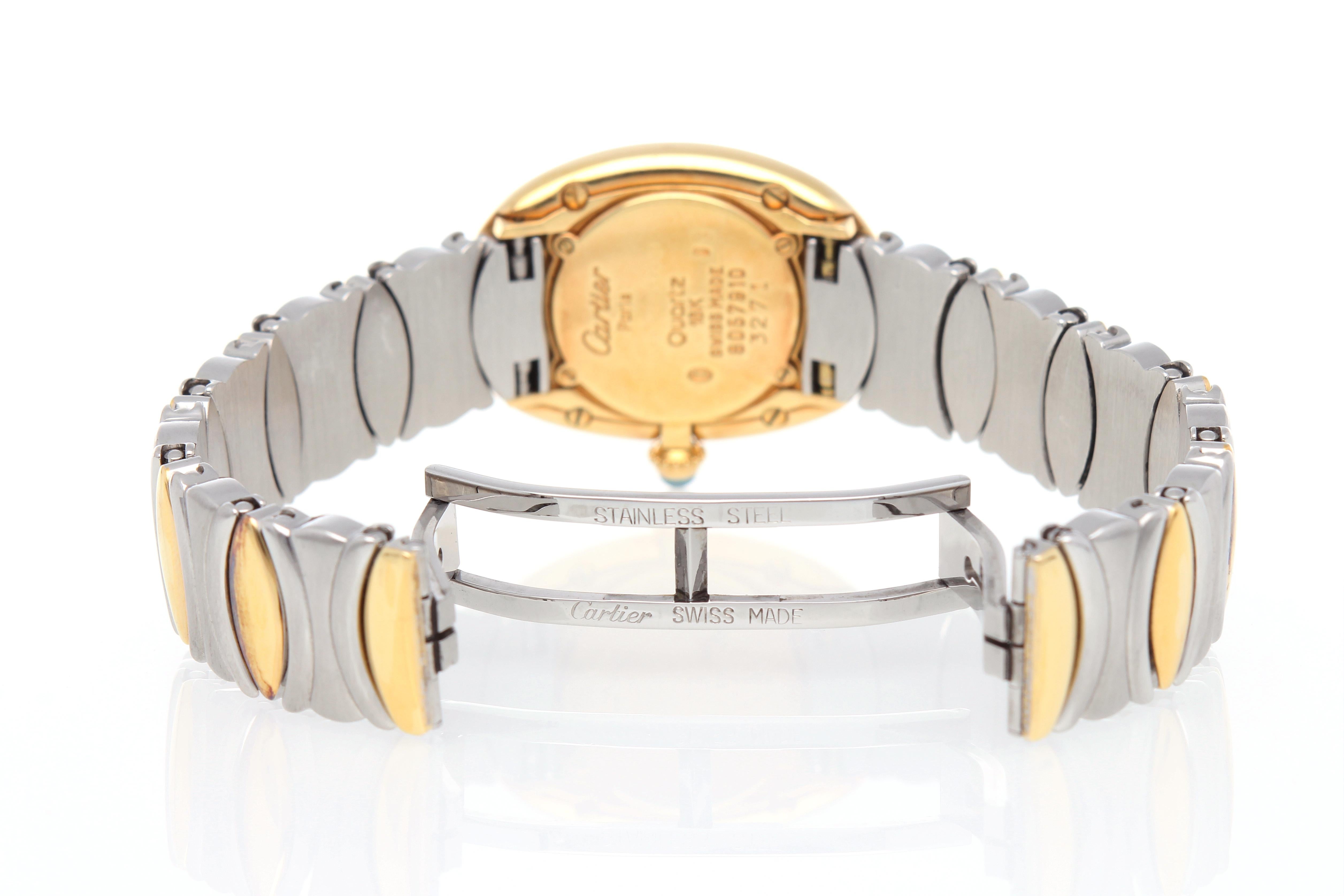 Cartier Baignoire Watch, 18 Kt Gold Case, Steel and Gold Bracelet 7