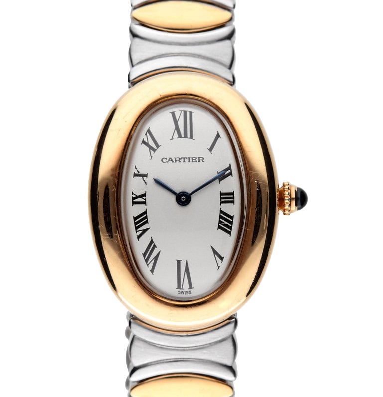 Cartier Baignoire Watch, 18 Kt Gold Case, Steel and Gold Bracelet at  1stDibs | cartier baignoire bangle, cartier baignoire gold bangle, baignoire  cartier watch